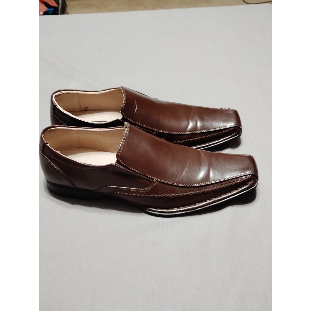 Steve Madden Men Chocolate Brown M Trace Slip On Loafers Square Toe Shoes 12M